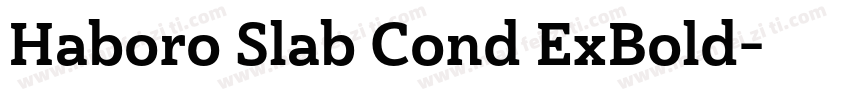 Haboro Slab Cond ExBold字体转换